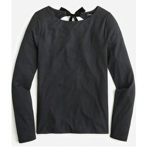 FormKnit Long-sleeve Open-back Top with Bow Size S NWT